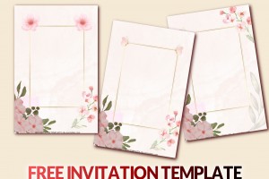 Free Watercolor Flower Invitation Templates for Canva